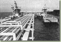 ブルネイ産LNG（液化天然ガス）の輸入積み込み。